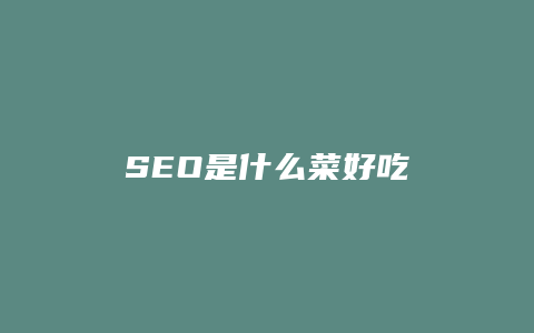 SEO是什么菜好吃