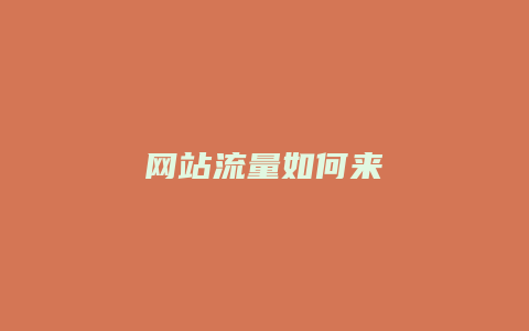 网站流量如何来